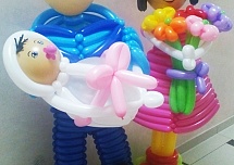 Надписи и фигуры из шаров